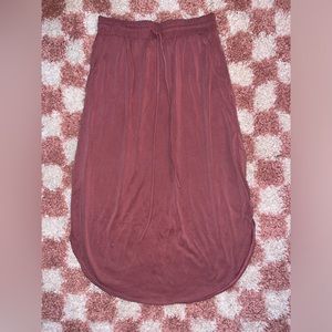 Sozy Small Camila Midi Skirt with pockets in Marsala